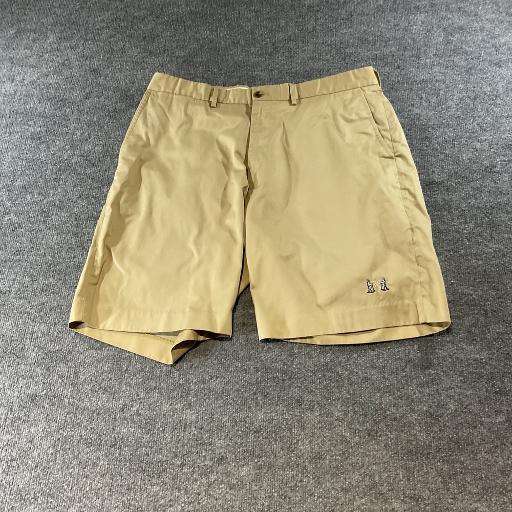 Polo Golf Ralph Lauren Mens Khaki Chino Shorts Tan Size 36 Embroidered Logo